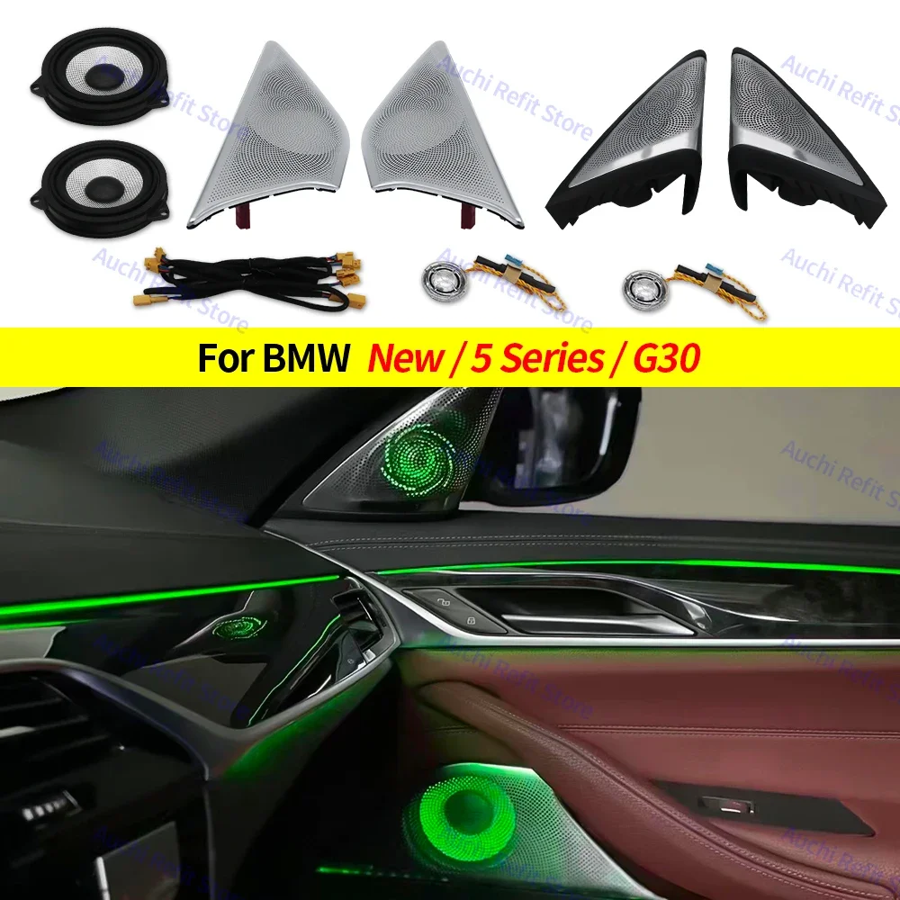 

11 Colors LED Speaker Cover For BMW G30 New 5 Series Car Midrange Tweeter HiFi Music Stereo Horn Ambient Light Decorate Refit