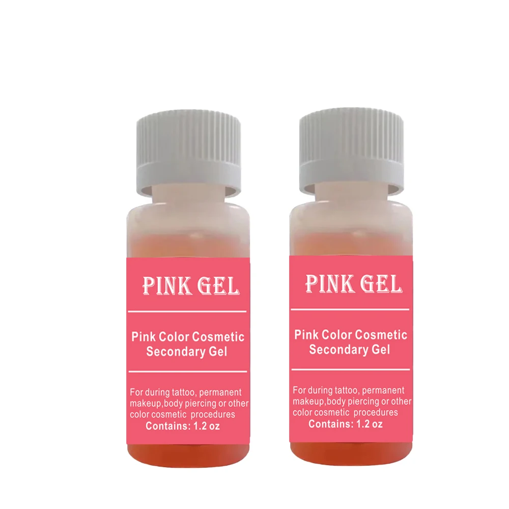 Tattoo Roze Gel Voor Tijdens Permanente Make-Up Wenkbrauw Lip Cosmetische Kleur Tijdens Verzorging Gel 1.2 Oz