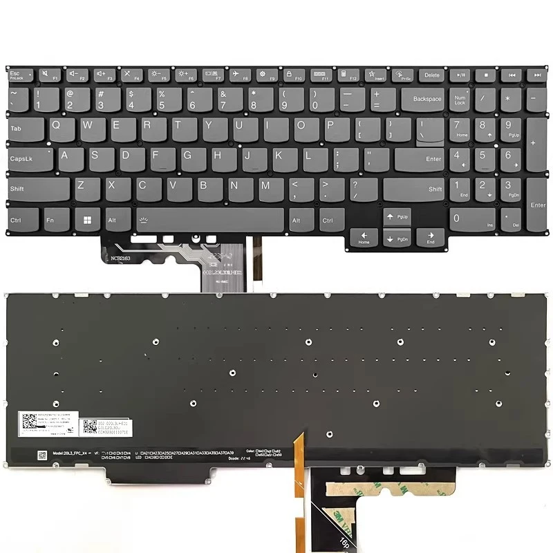 YY+US Keyboard for Lenovo IdeaPad 5 Pro 16ARH7 Pro-16ACH6 Pro-16IHU6 2021 backlit