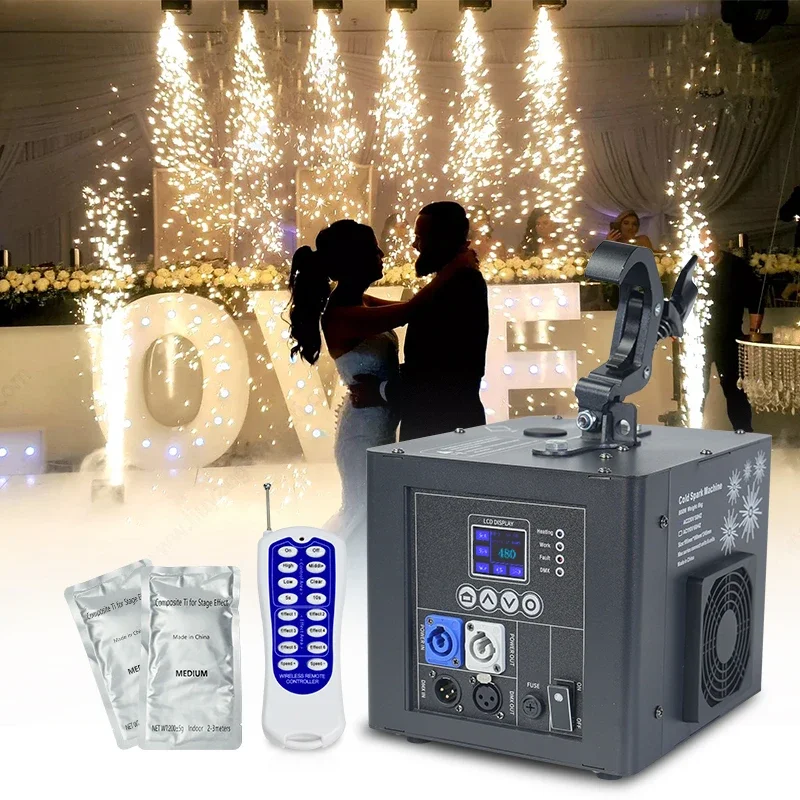 800W Inverted Cold Spark Machine 700 Watts Hanging Water Fall Cool Fire Works Spark Machine Down For Wedding Stage