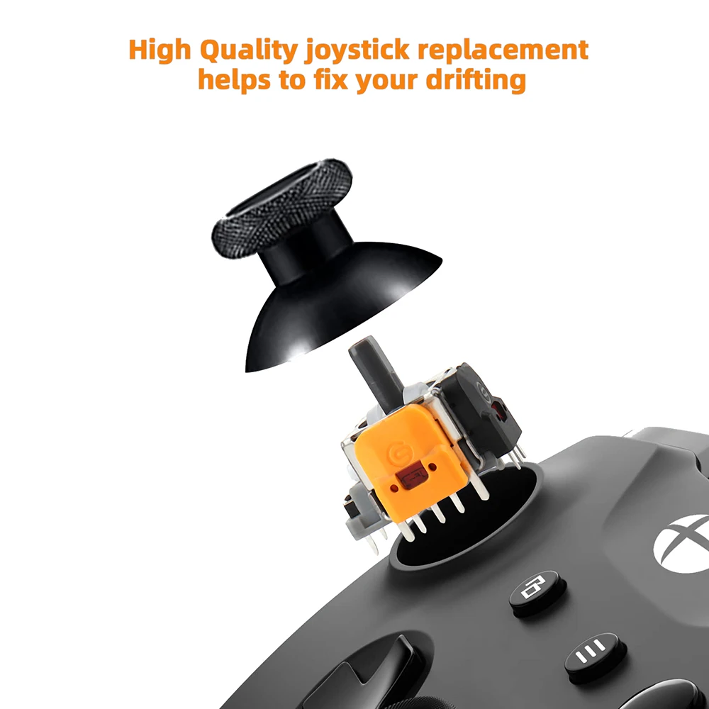 استبدال عصا التحكم تأثير القاعة ل Xbox One Xbox Series S/X تحكم ثلاثية الأبعاد التناظرية Thumbsticks إصلاح طقم قطع غيار ملحق