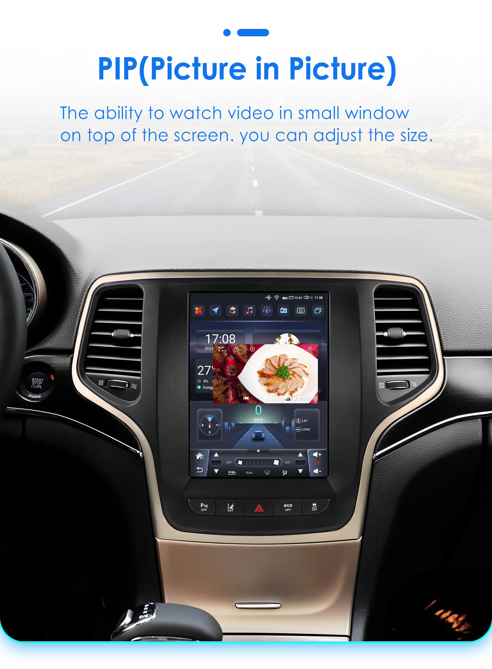 Hizpo 9,7-Zoll-Android-Auto-Multimedia-Player für Jeep Grand Cherokee 2014 - 2022 Carplay Navigation GPS 4G WIFI Stereo Radio BT – Detail 29