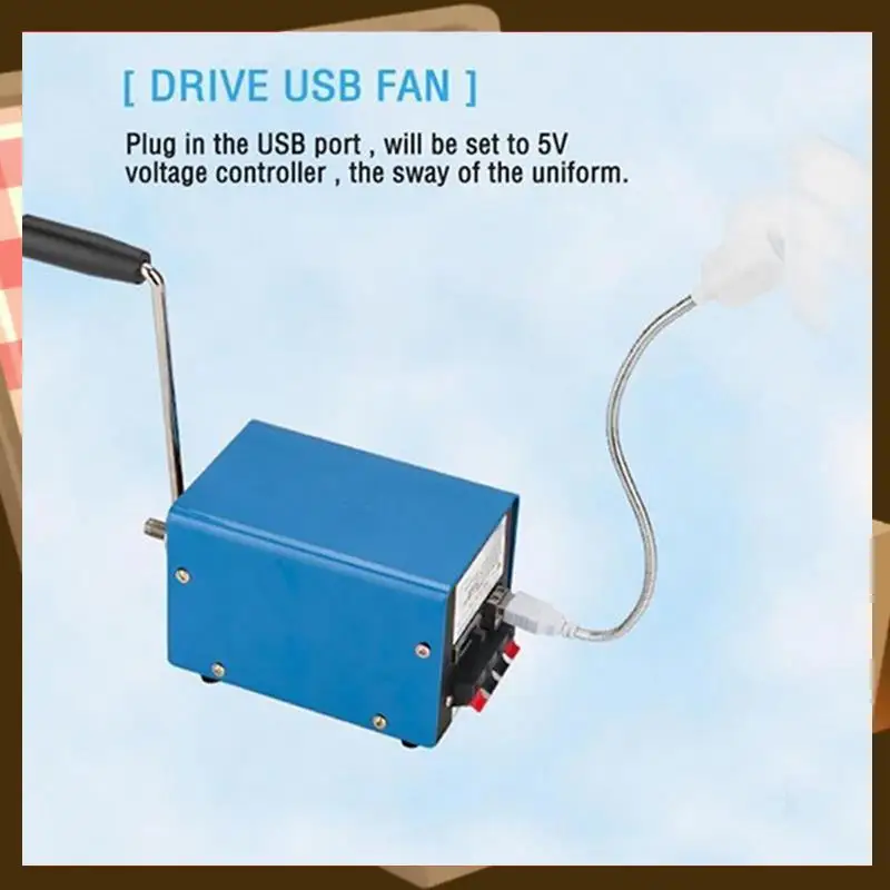

20W Outdoor Multi-Function Portable Manual Crank Generator USB Charging Hand Crank Generator Emergency Survival Power-AA85