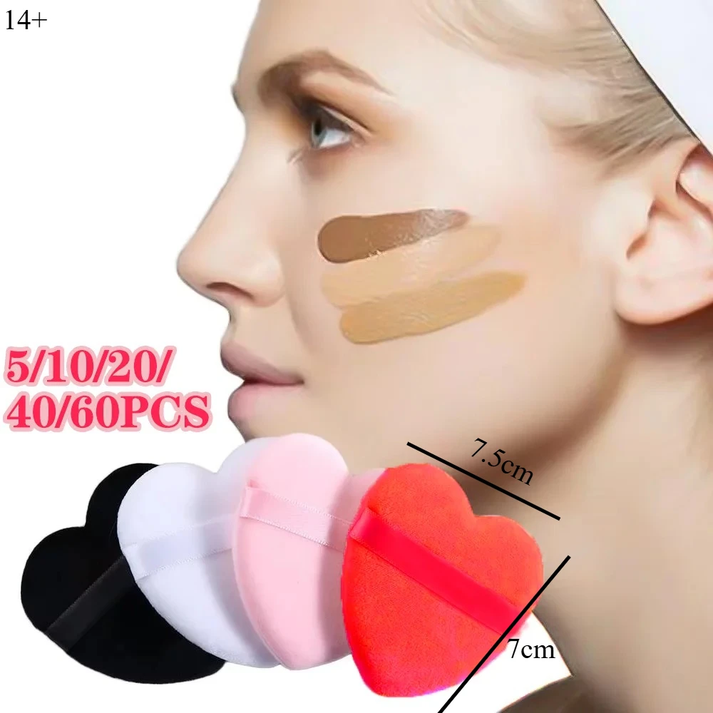 5/10/20/40/60 قطعة أدوات ماكياج فرشاة للمكياج الحب على شكل الصوف مسحوق نفخة الأساس السائل العسل مسحوق مجموعة ماكياج يتدفقون