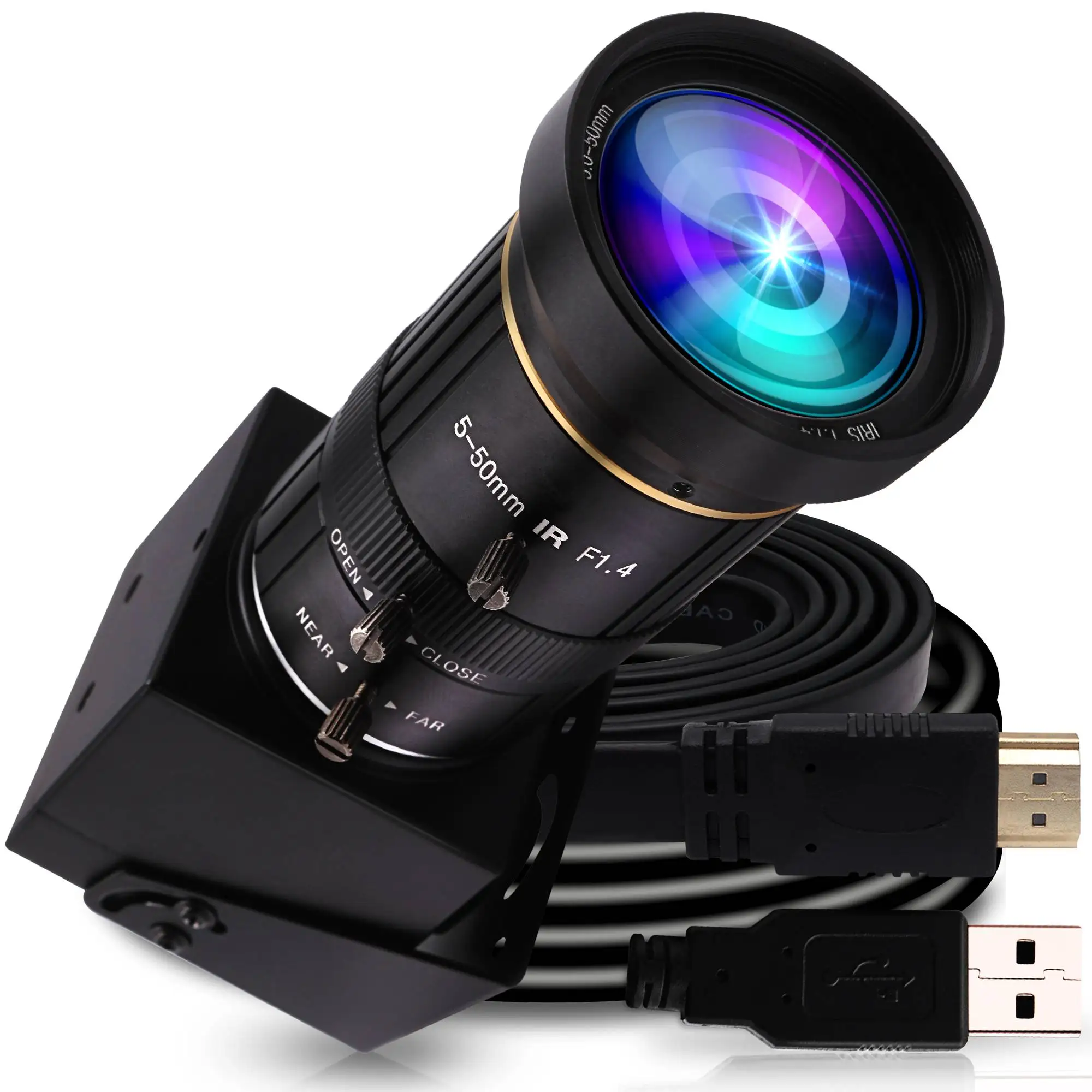 ELP USB Camera 4K HDMI Camera 10X Zoom for license plate recognition USB & HDMI output simultaneous for radio,meeting