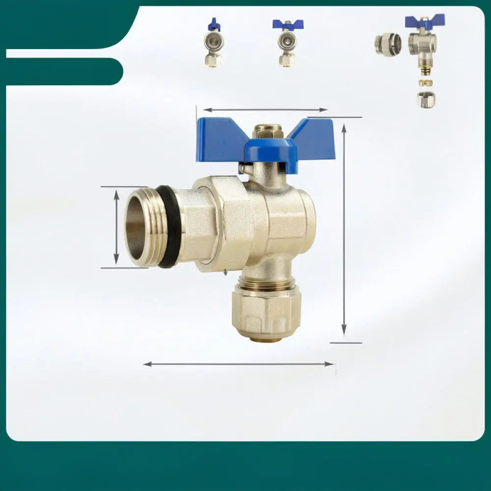 Thickened Brass Filter Ball Valve Plumbing Manifold Connector For For Baizhan Heating Pipe Fluid Control Shut Off Switch