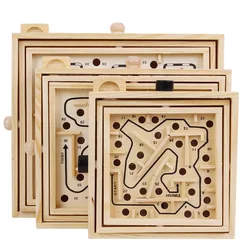 Labyrinth Spiel Holz Labyrinth Puzzle Erwachsene Kinder iq Spielzeug educación montessori Hand Auge Koordination juegos de ingenio