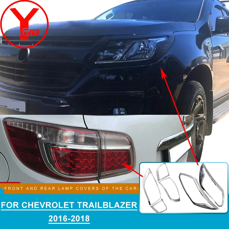 

Chrome Front Lamp Frame Overlay Molding Tail Light Cover Trim For chevrolet trailblazer 2016 2017 2018 YCSUNZ