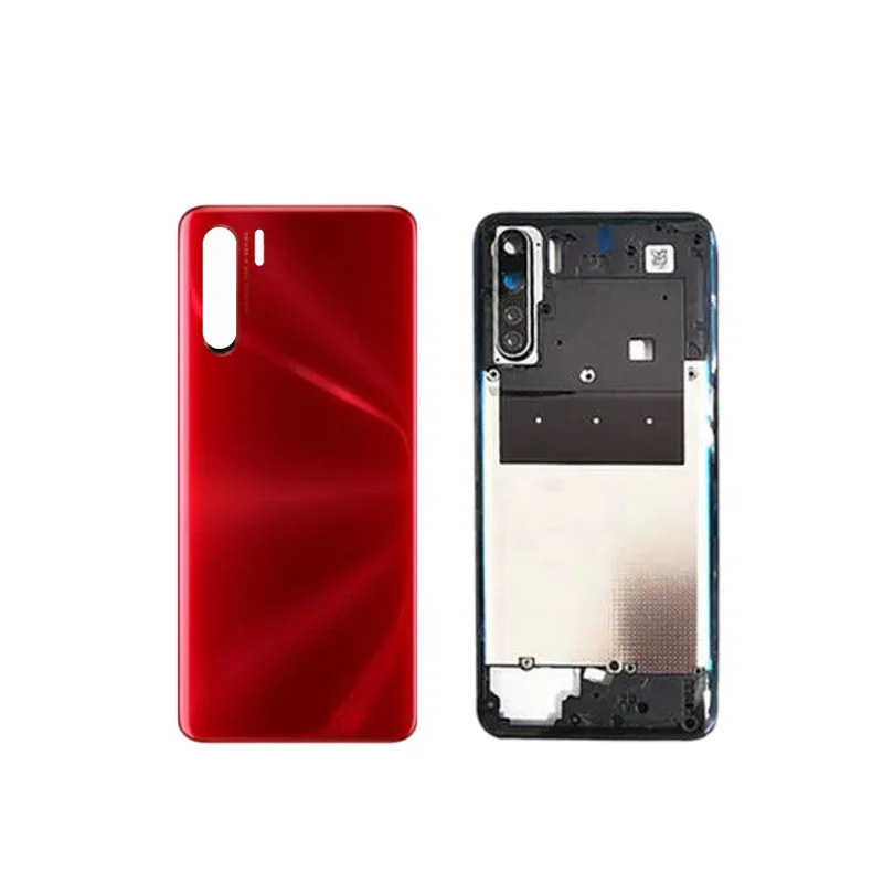 Housing For OPPO A91 PCPM00 CPH2001 CPH2021 Back Battery Cover Rear Door Case Middle Frame with Camera lens Replacement