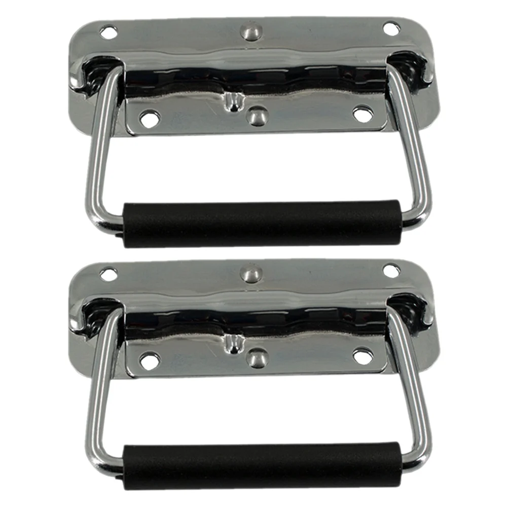 

2PCS Heavy Duty Flight Case Handles Sturdy Metal Tool Box Pull Smooth Easy Install Multi Purpose Anti Rust Stainless