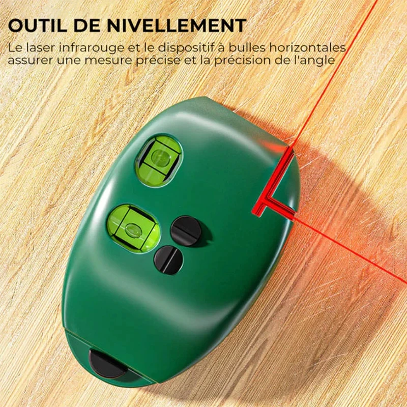 Balança a laser eletrônica portátil de 90 graus, alimentado por bateria, nível de linha infravermelha, longa distância, alta precisão, nível infravermelho