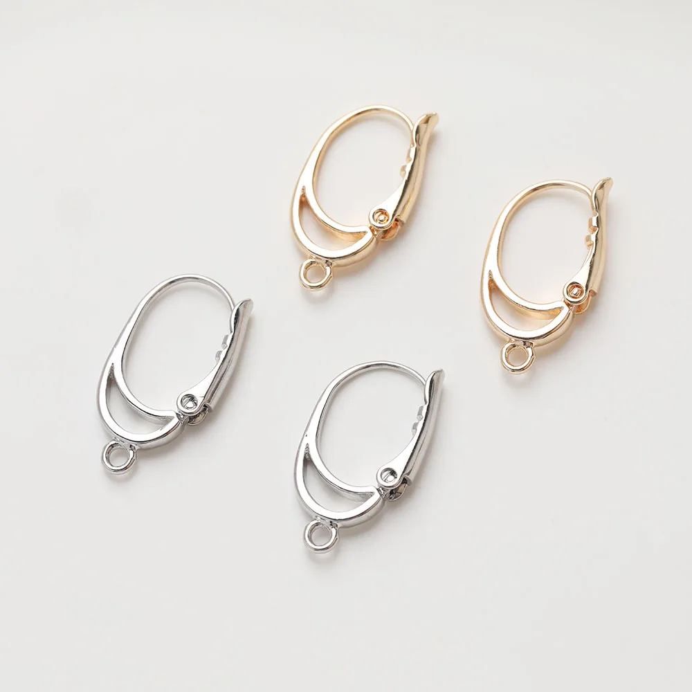 4PCS 14K Gold Plated Brass Ear Hook Earrings DIY Handmade Making Supplies Accessories Findings