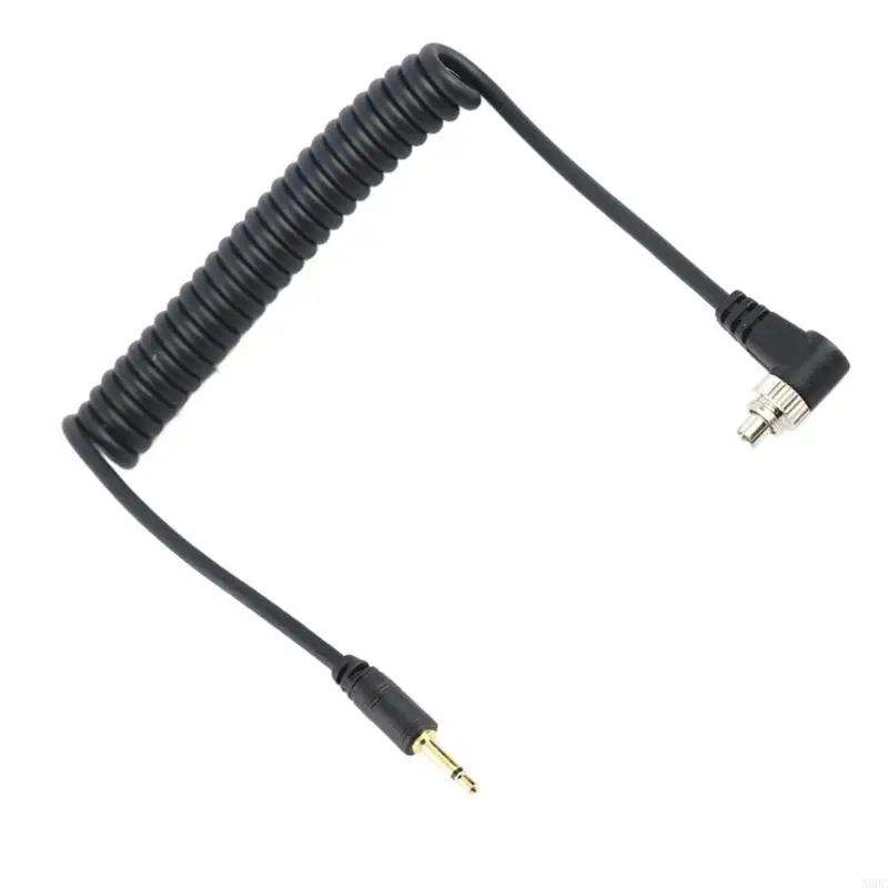 Spring Wire Wire Flash Syncing Cable PC إلى موصلات 2.5 ملم مع توافق عريض خفيف الوزن PVC Housing 39.37in N0HC