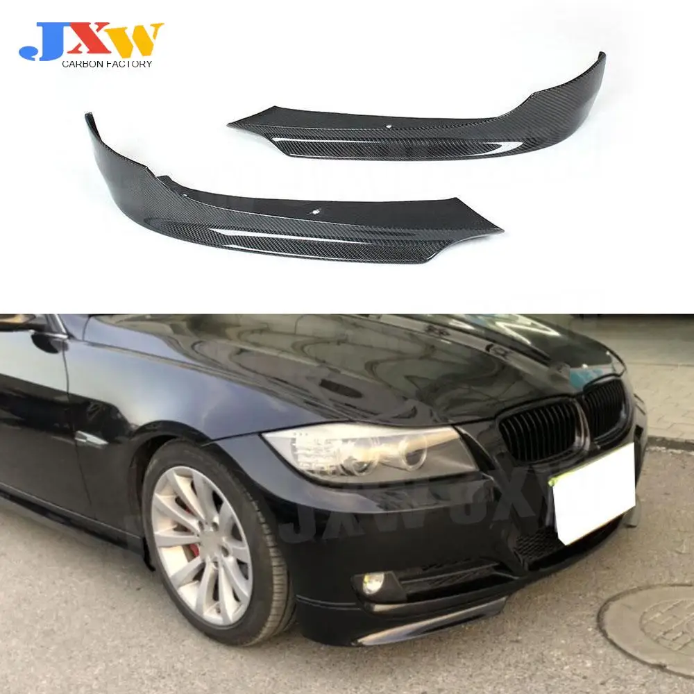 

Carbon Fiber Front Lip Splitters Flaps Aprons For BMW 3 Series E90 E91 Base Sedan LCI 2006-2012 Car Bumper Winglets Car Styling