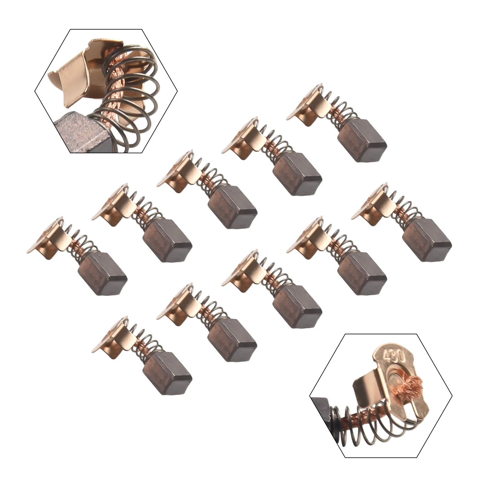 CB430 Carbon Brushes BHR200 Carbon Motor Brushes DGA452 For 18V LXT For Electric Tools 10PCS 10x7x7mm 191971-3