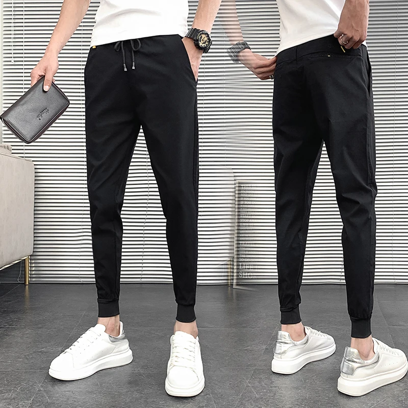 

Small Size Casual Pants for ort Men 60 Social Little Fellow Low Waist Nine Points Slim Fit Trousers Youthful Vitali Sle