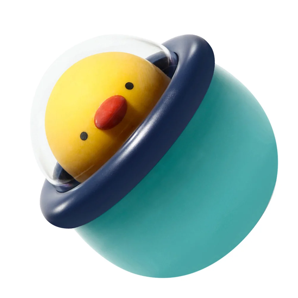 1개 음악 딸랑이 만화 병아리 아기 텀블러 교육용 밝은 색상 유아용 딸랑이 부드러운 모서리 진정 소리 유아용 장난감