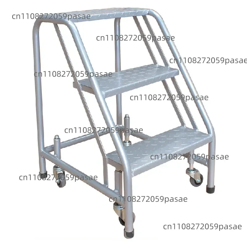 Restocking Ladder with Retractable Casters At The Bottom; Mobile Picking Ladder; Supermarket Stocking Ladder