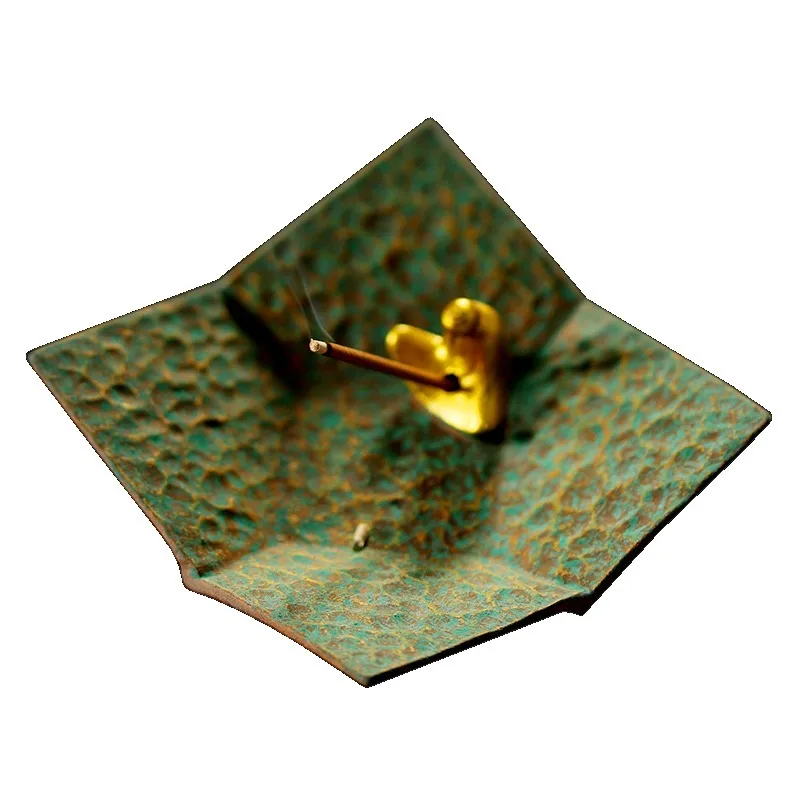 

Incense dish incense socket, creative coarse pottery incense plate incense stand incense burner desktop ornament gift