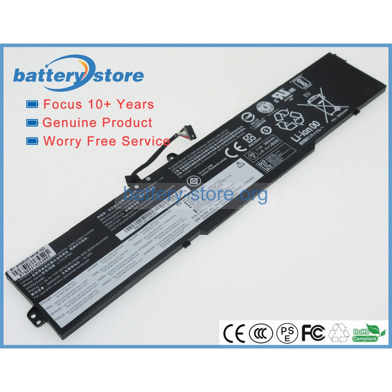 Genuine laptop batteries for 5B10Q71252,L17M3PB1,L17D3PB0,L17C3PB0,5B10Q71251,928QA221H,5B10Q71254,5B10W67266,5B10W67313