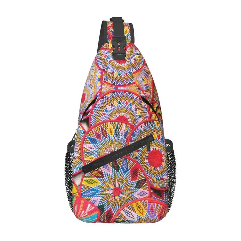 Custom Ethiopian Habesha Art Sling Crossbody Backpack Men Chest Shoulder Bag for Traveling Daypack