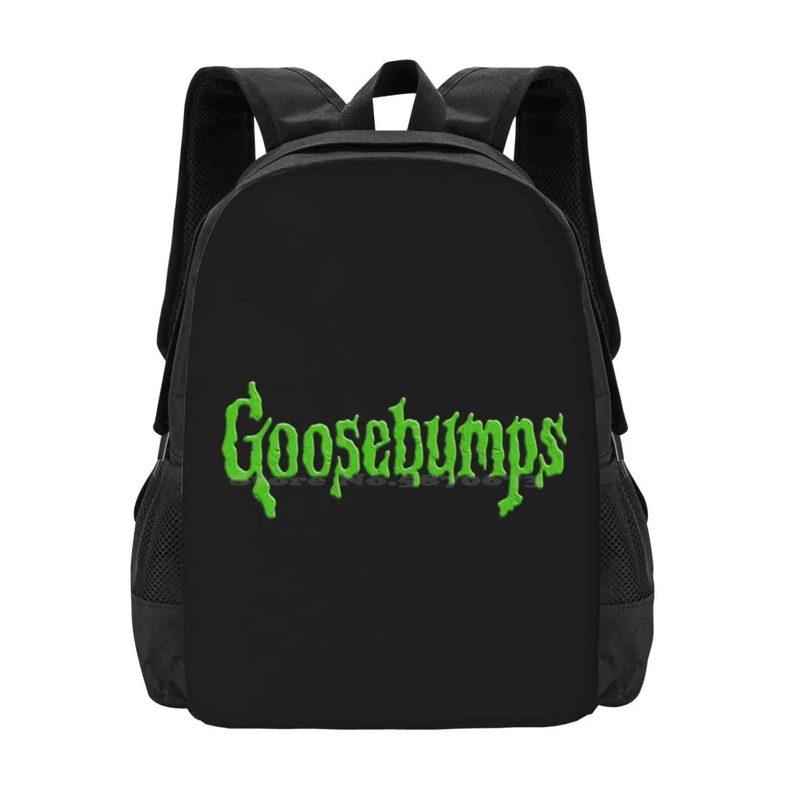 Goosebumps Fashion Pattern Design Travel Laptop School Backpack Bag Goosebumps Chilling Scary Horror Halloween Retro 90S Kids