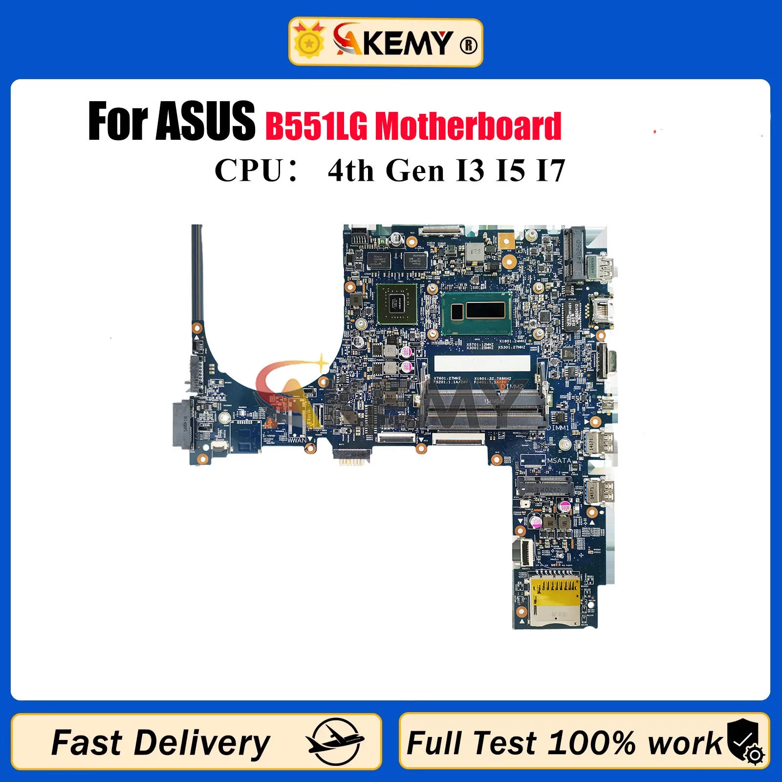 

B551LG Материнская плата для ноутбука ASUS ExpertBook B551L B551LG Материнская плата для ноутбука с процессором I3 I5 I7 100% тестирование ОК быстрая доставка stk