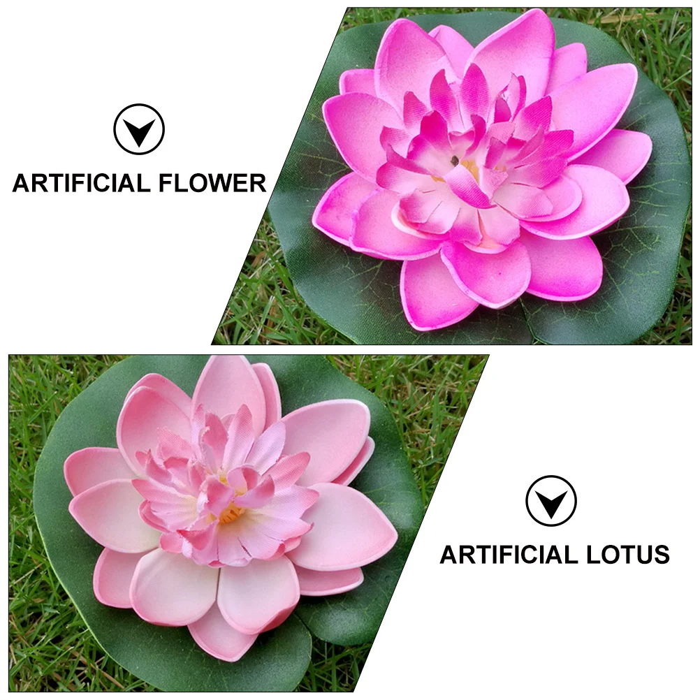 15 Pcs Artificial Lotus Flower Seeds Flowers Garden Decoration Water Lily Pad Ornament Fake Fountain for Pool False