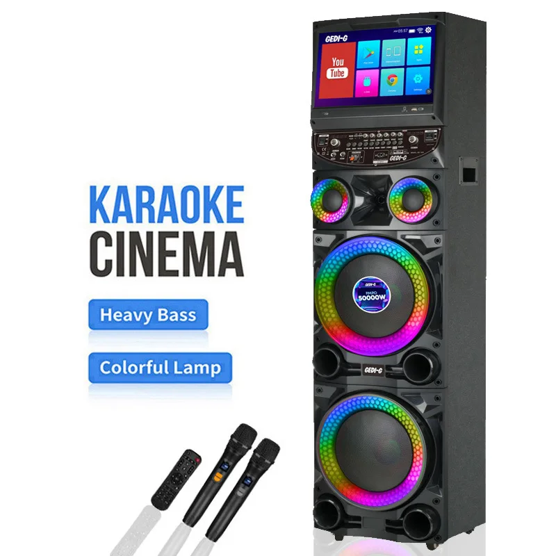 

GD-1422 Аудиосистема KTV Bluetooth с видеоэкраном, уличная колонка с дисплеем, микрофон, универсальное устройство для караоке, микрофон для пения K-point