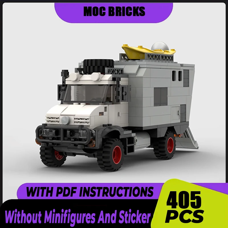 

Moc Building Blocks Car Series Camper Car Model Technology Bricks Brand-name Vehicle DIY Toys