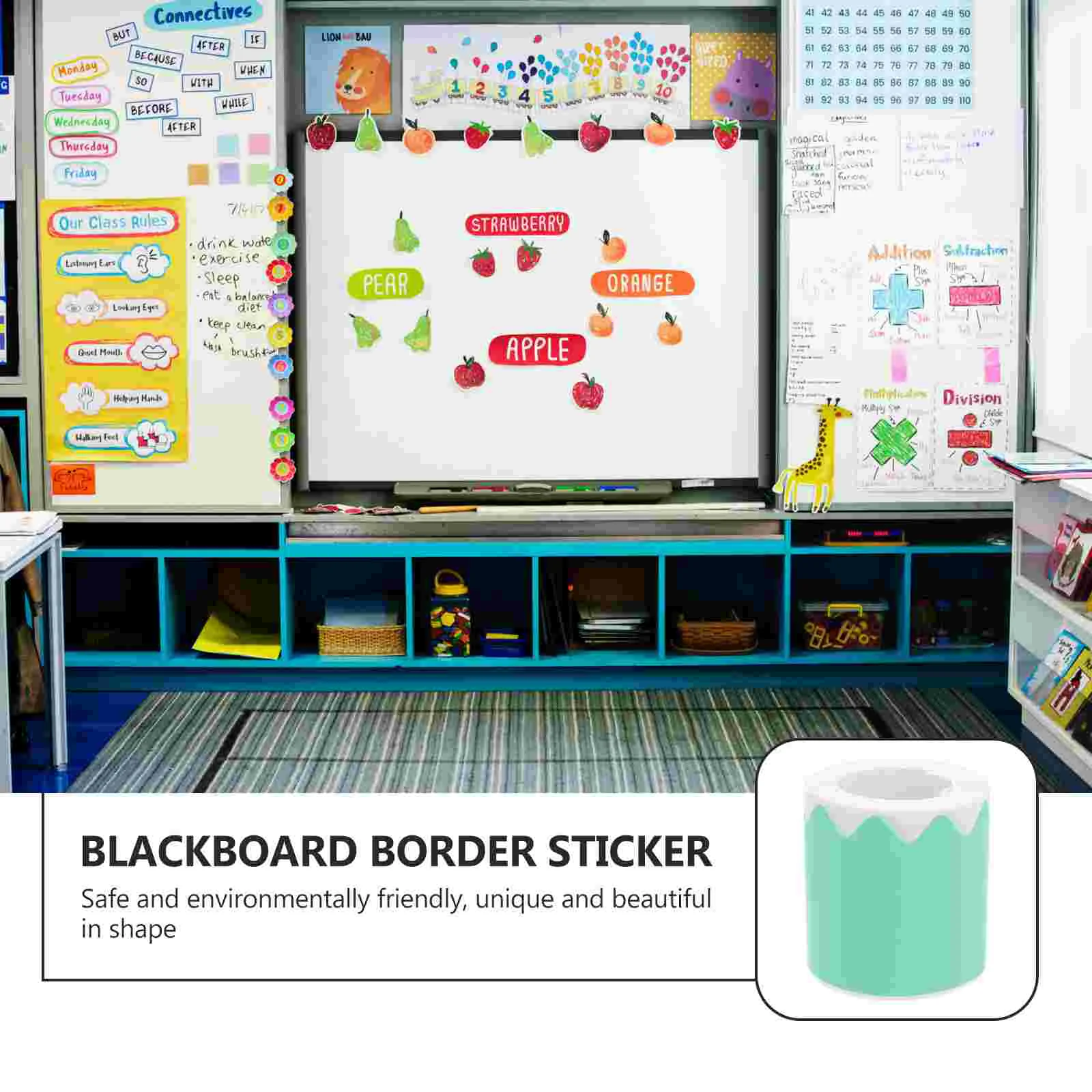 Border Stickers Classroom Board Chalkboard Decor Trim Wall Background Home