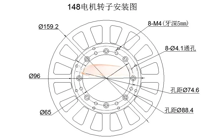 

700 Вт 14810 Большой полый вал Низкоскоростной диск Бесщеточный двигатель постоянного тока Плоский тонкий двигатель Большой бесщеточный двигатель постоянного тока с постоянным магнитом