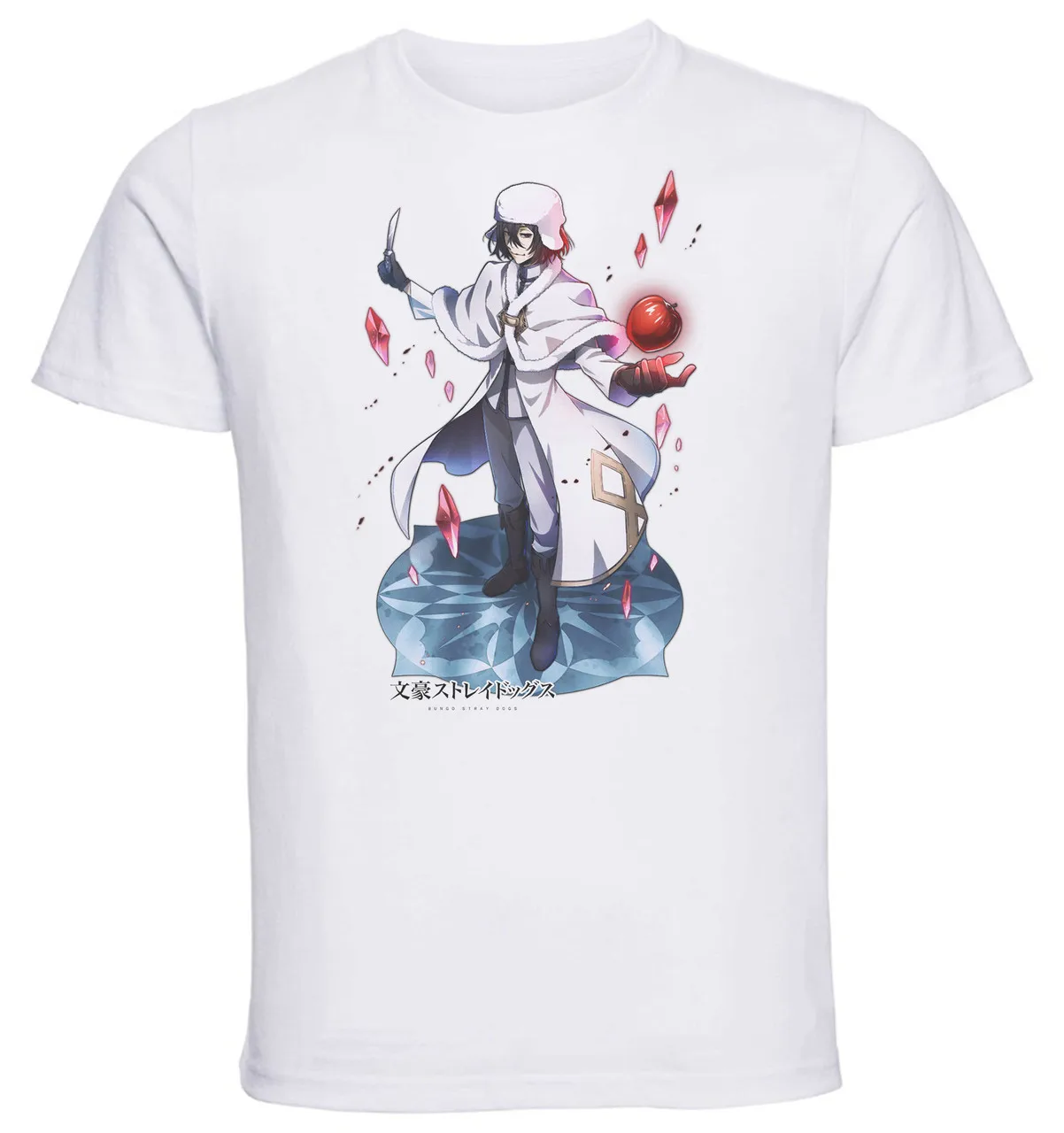 T-Shirt Unisex White Anime Bungo Stray Dogs FYODOR D DEAD APPLE