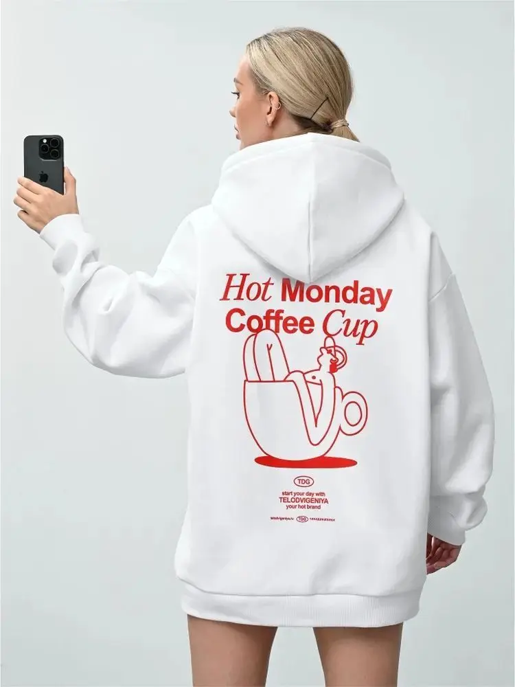 

Новая свободная толстовка большого размера с парным принтом, капюшоном и утолщенной курткой на осень и зиму.