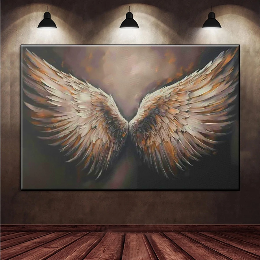 Full Square Diamond Painting Abstract Art Angel Feather Wings Mosaic Needlework Picture Diamond Embroidery Sale Home Decor