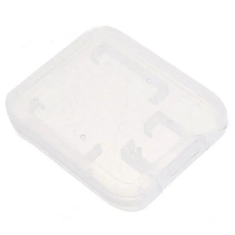 

Lot 100pcs 2 in 1 2in1 TF Micro SD SDHC Memory Card Clear Plastic Hard Case Adapter Storage Box Protector Holder Wholesale