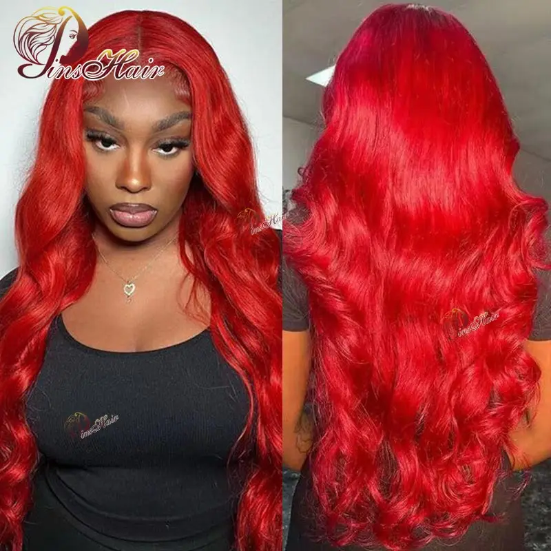 

Red 99J Burgundy Body Wave 13x4 Transparent Lace Front Human Hair Wigs For Women Brazilian 10 32 Inch Colored Lace Frontal Wig