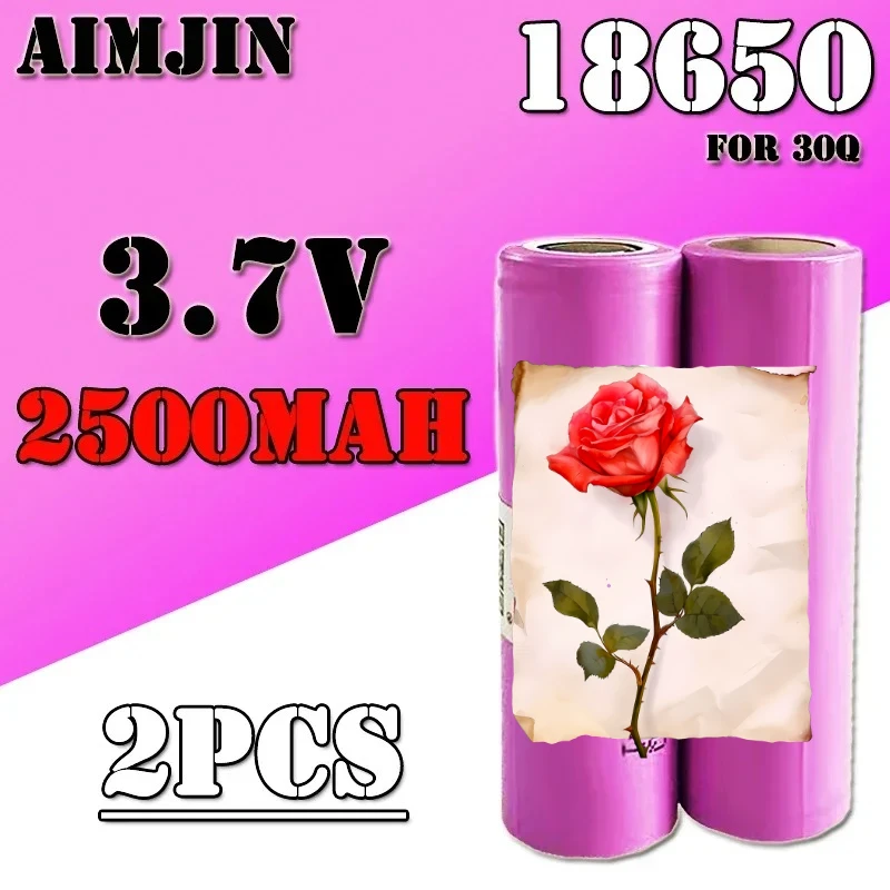 new product 3.7 V 2500mah 18650 Batterie Für Samsung 30Q INR 18650 30Q 20A Lithium-ionen-akku Ersatz Exteral Batterie