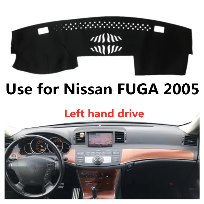 Taijs Left Hand Drive Car Dashboard Mat Dash-Mat for Nissan FUGA Y50 for Infiniti M35 M45 2004 2005 2006 2007 2008 2009