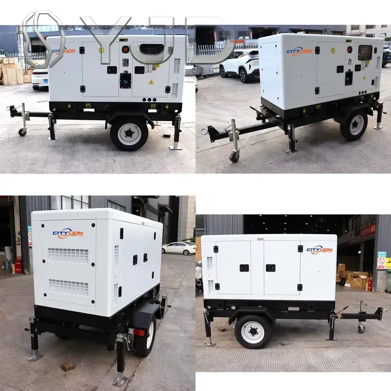 CITY LION GFS-D44 200kW Silent Generator Trailer with ATS 480V/230V 60Hz 100% Copper Alternator