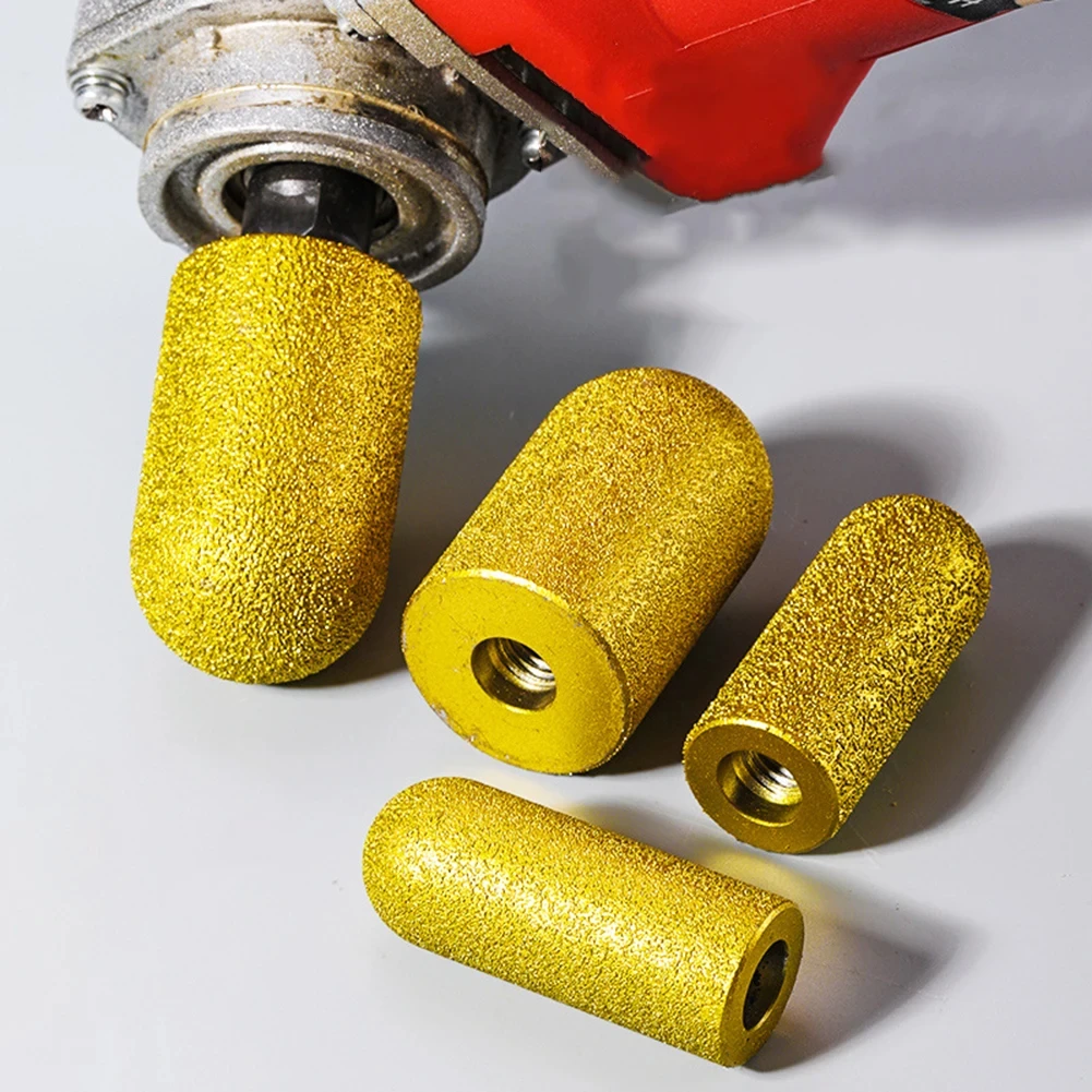 

4pcs M10 Diamond Brazed Water-Return Grinding Wheel Finger End Mill For Dressing Abrasive Round Tips And Dressing Quartz.