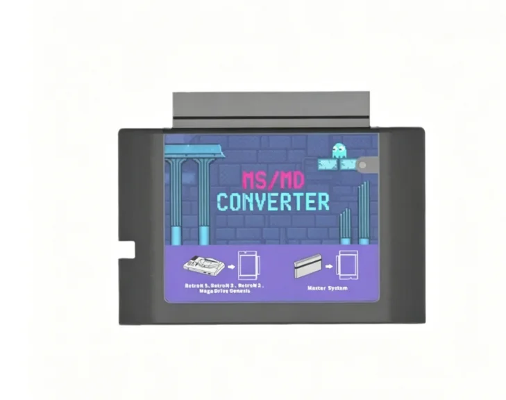Master System to Genesis/Mega Drive Cartridge Adapter | For Hyperkin RetroN 5, 3, 2 | Play Imported 8-Bit MS Game on Genesis