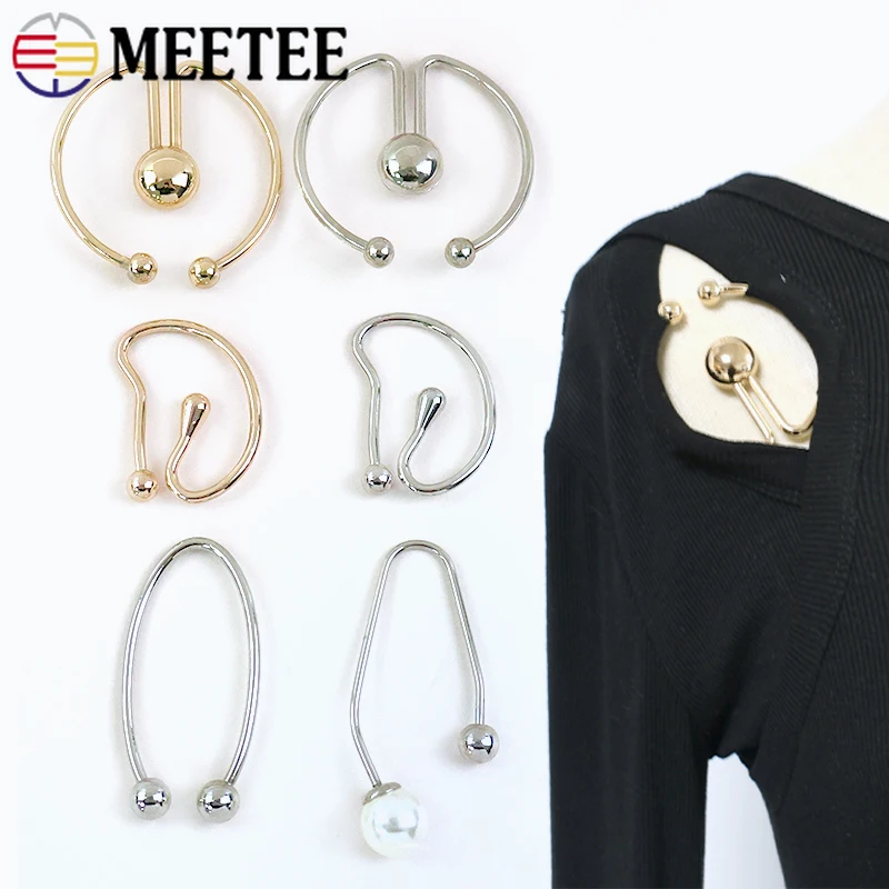 

2/5Pcs Metal Buckles U-shaped Collar Irregular Spiral Button Clothes Belt Detachable Buckle Skirt Shirt Fastener DIY Accessories