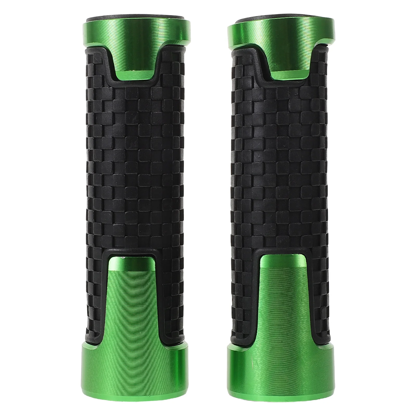 

1 Pair Handle Aluminum Rubber High-Strength Wear-Resistant Heat Dissipation Stylish Design Motorcycle Handlebar Grips End Grip