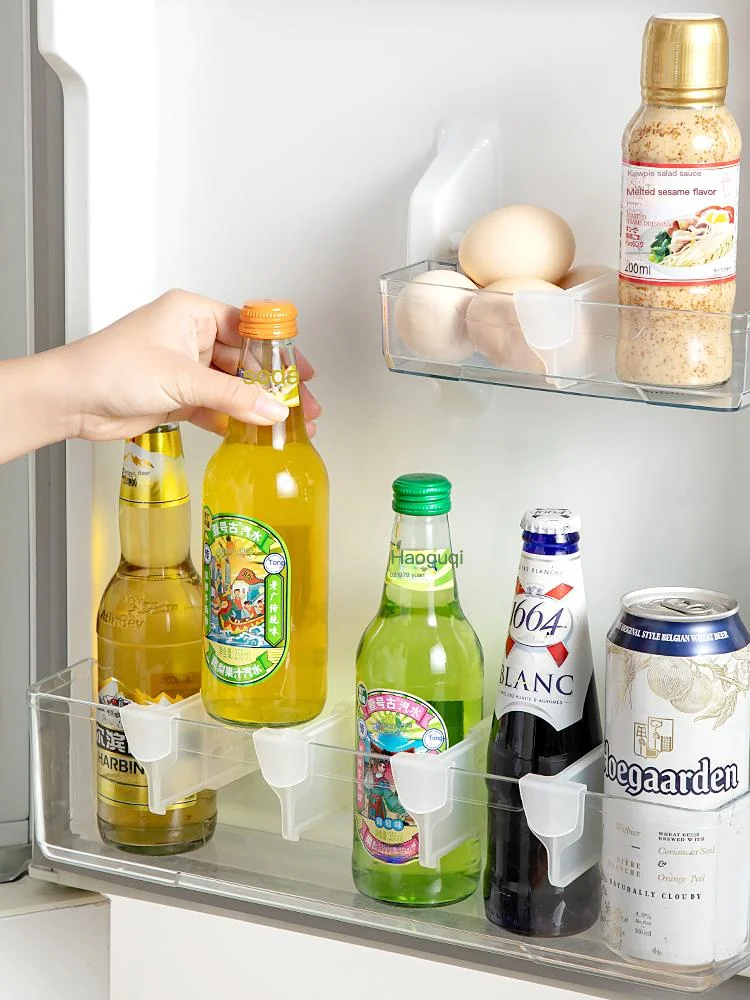 مقسم تخزين الثلاجة قابل للتعديل - منظم رف قابل للسحب للأطعمة والمشروبات والبيض (4/8/12/20/26 قطعة) #2