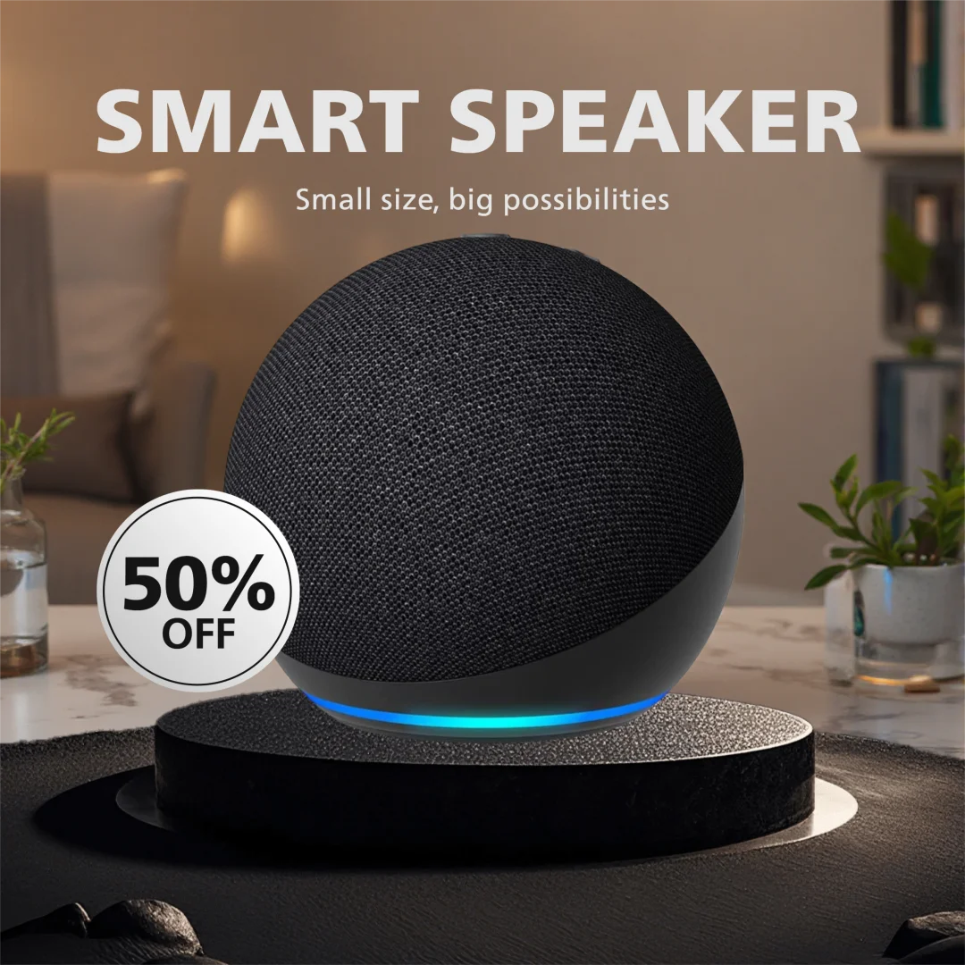 

IN STOCK Alexa Dot Pop 5th Gen Vibrant Full Sound Portable Bluetooth Wifi Clock Display Home Voice Assistant Mini Smart Speaker