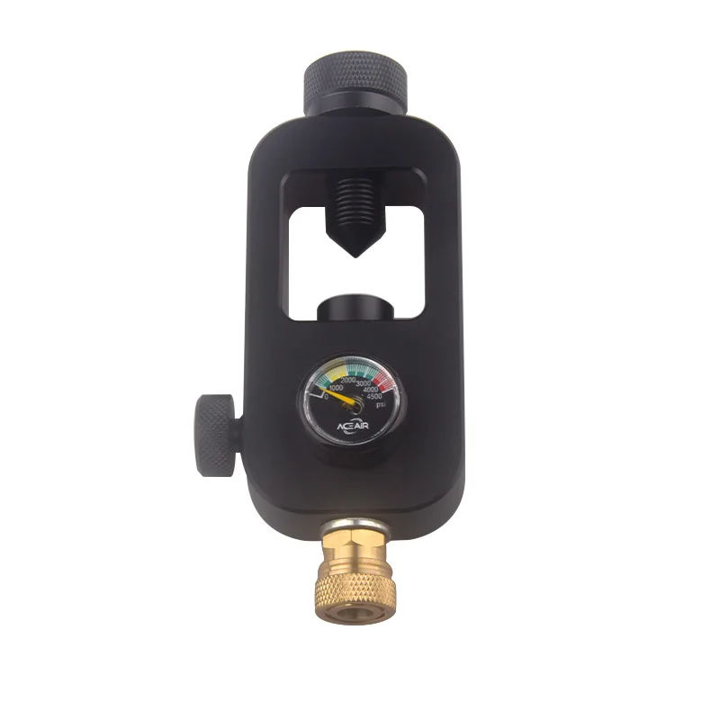 Imagem -04 - Adaptador de Reenchimento do Cilindro de Gás Hpa Alumínio Preto Mangueira o para a Estação Aquário de Mergulho Co2 Água Refrigerante 50cm de Alta Pressã
