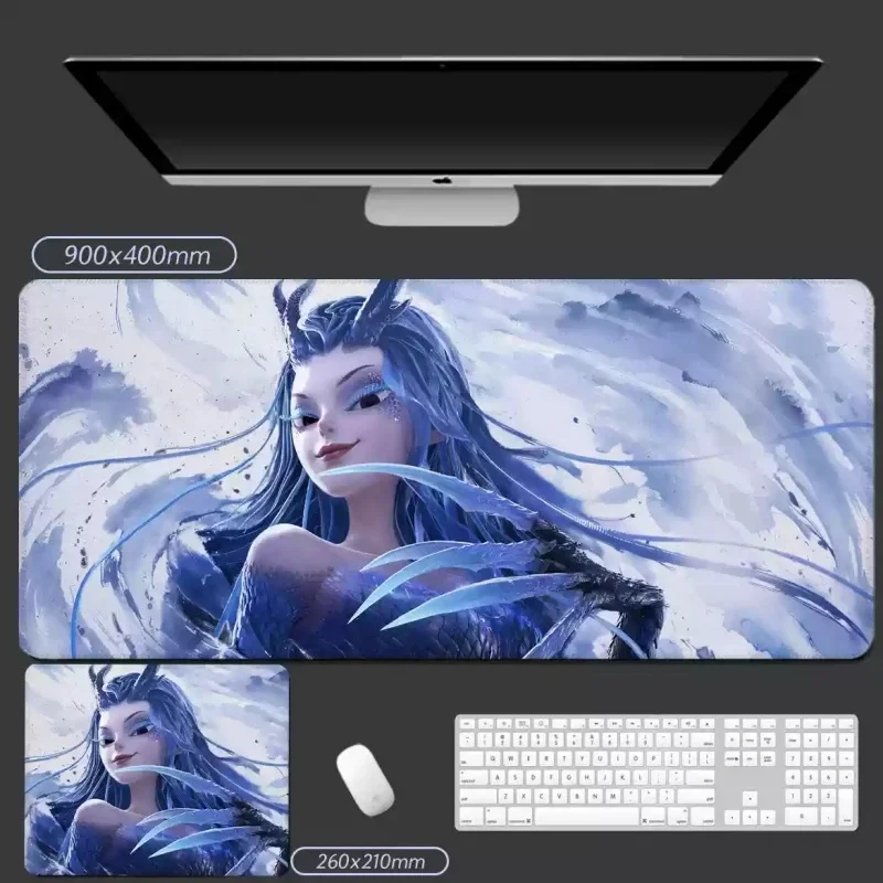 Alas Mouse Besar Nezha'S Baru Lockrand Nezha Aoguang Aobing Alas Meja Meja Komputer Kantor Alas Mouse Besar Alas Keyboard