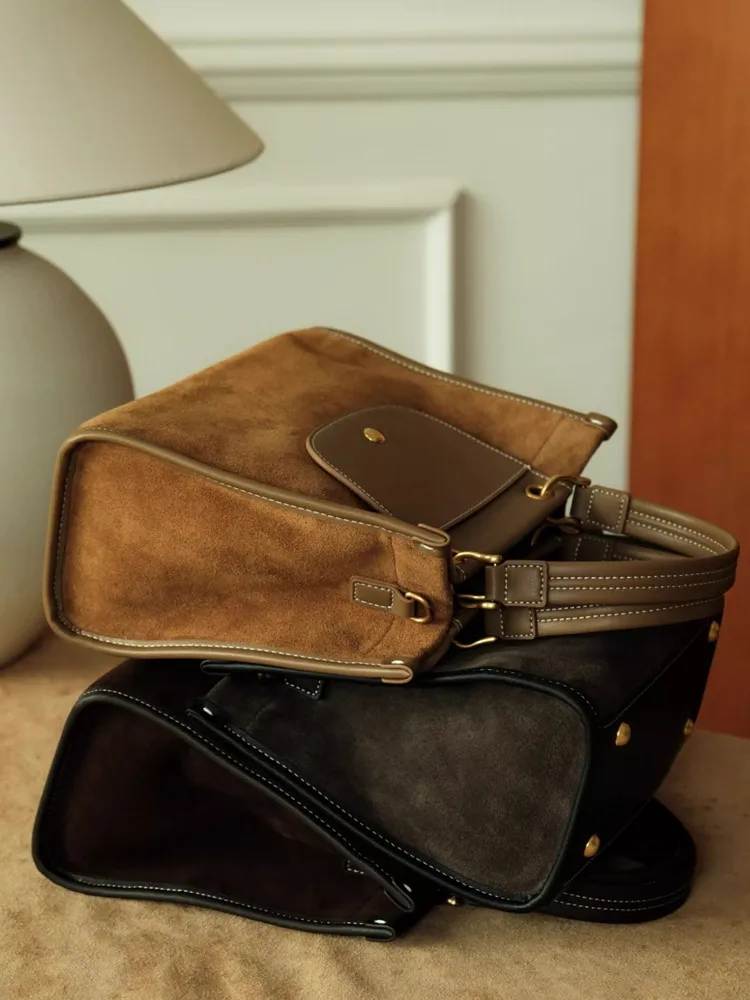 

Fashion Simple Unique Genuine Leather Women Tote Bag\Handbag Real Leather Lady Shoulder Commuter Computer Crossbody Briefcase