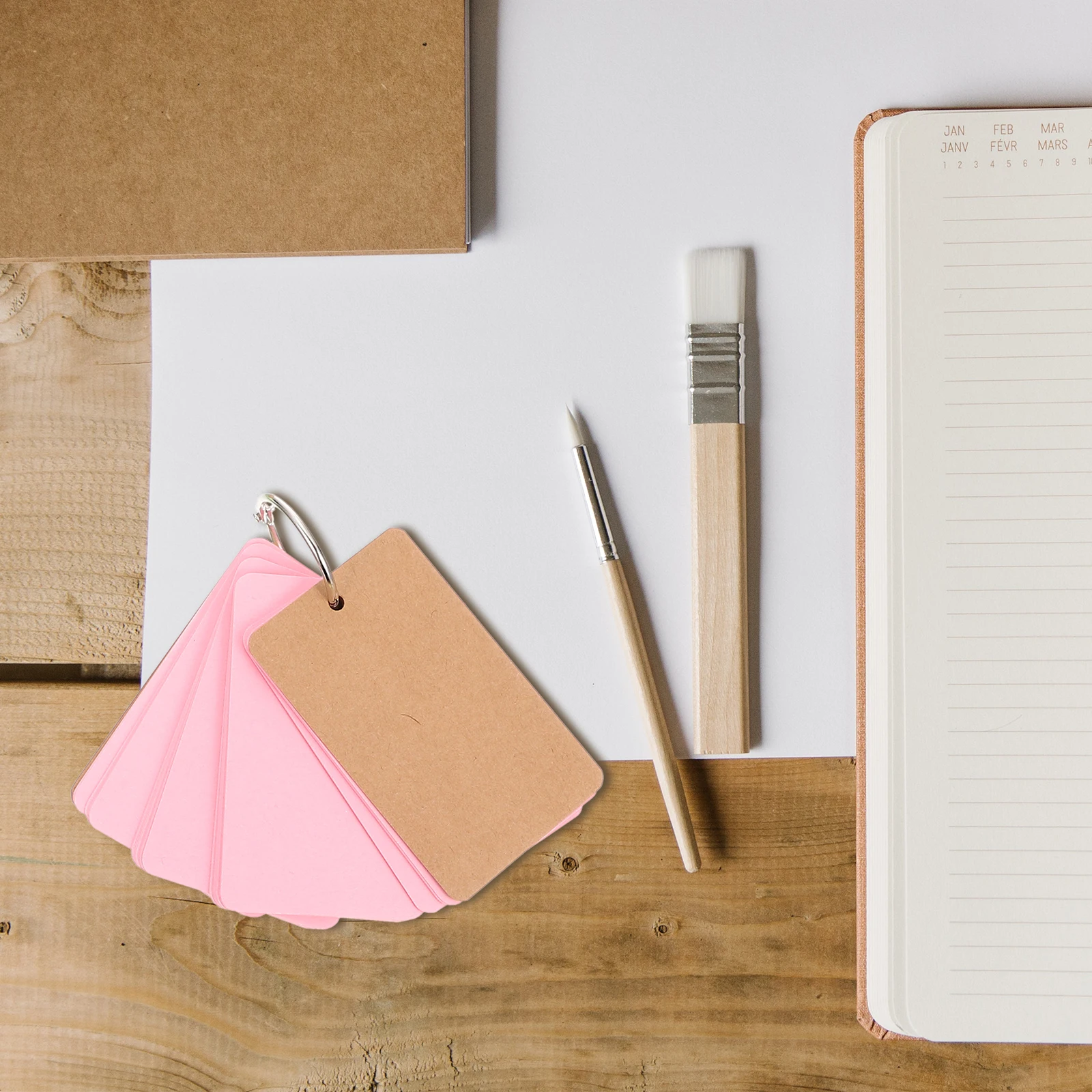 

Portable Blank Flashcards Study Cards Vocabulary Notebook Memo Pad Travel Office School Supplies Binder Lightweight
